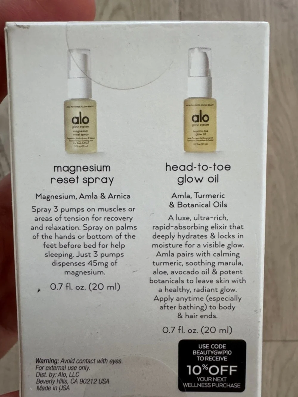 Alo Yoga strap/ Alo mini duo set